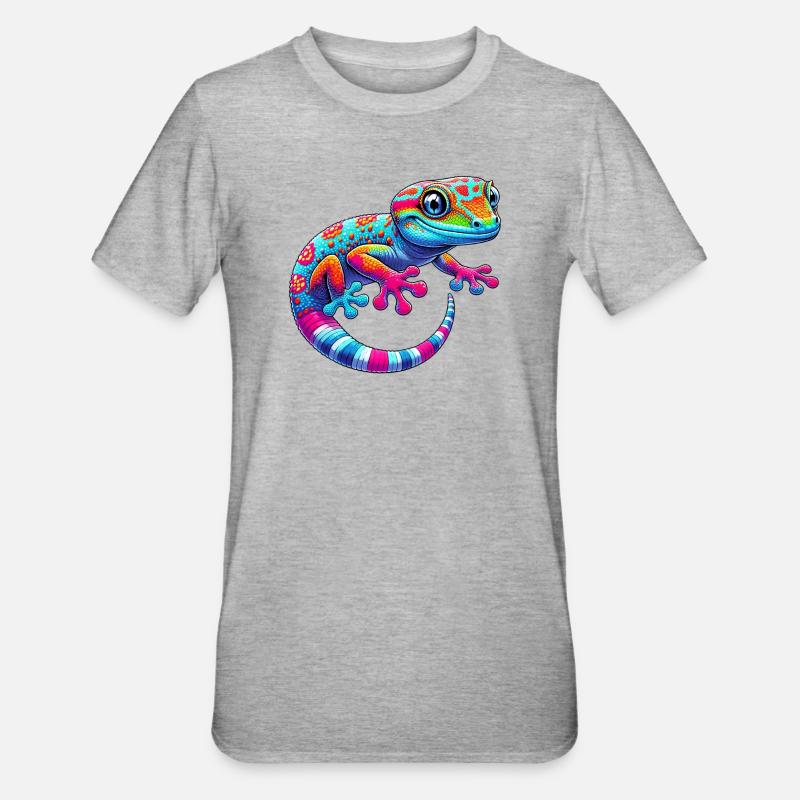 Gecko - T-shirt polycoton Unisexe - gris chiné