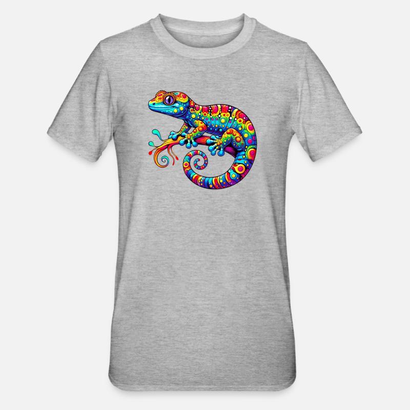 Gecko - T-shirt polycoton Unisexe - gris chiné