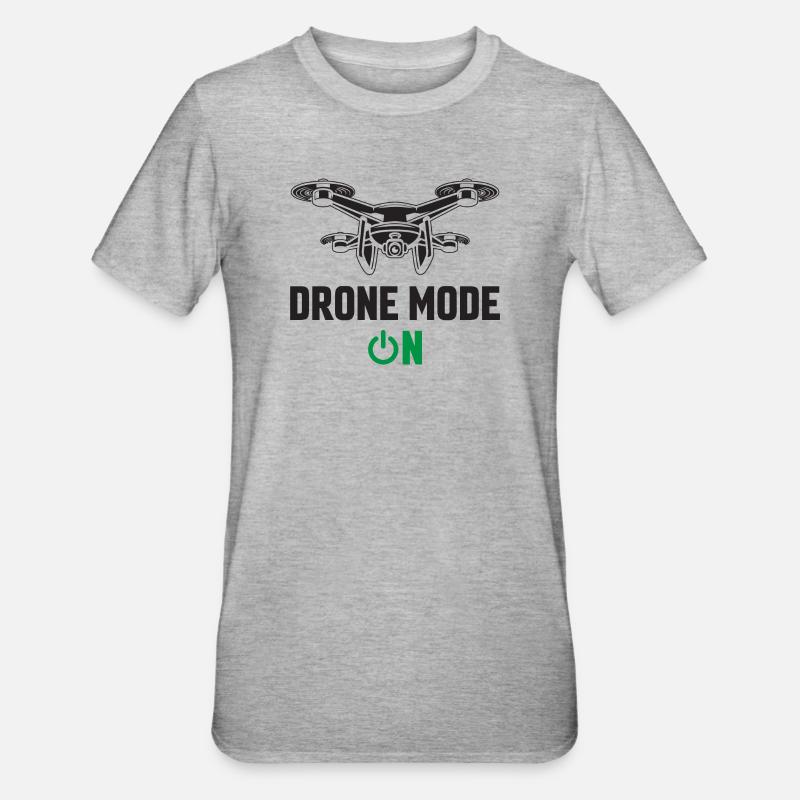 Mode drone activé - T-shirt polycoton Unisexe - gris chiné