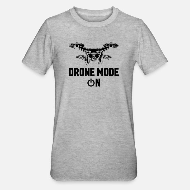 Mode drone activé - T-shirt polycoton Unisexe - gris chiné