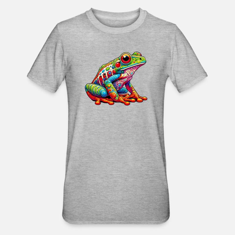 Frosch - Unisex Polycotton T-Shirt - Grau meliert