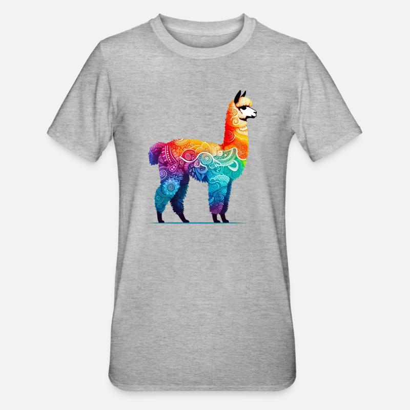 Alpaka - Unisex Polycotton T-Shirt - Grau meliert