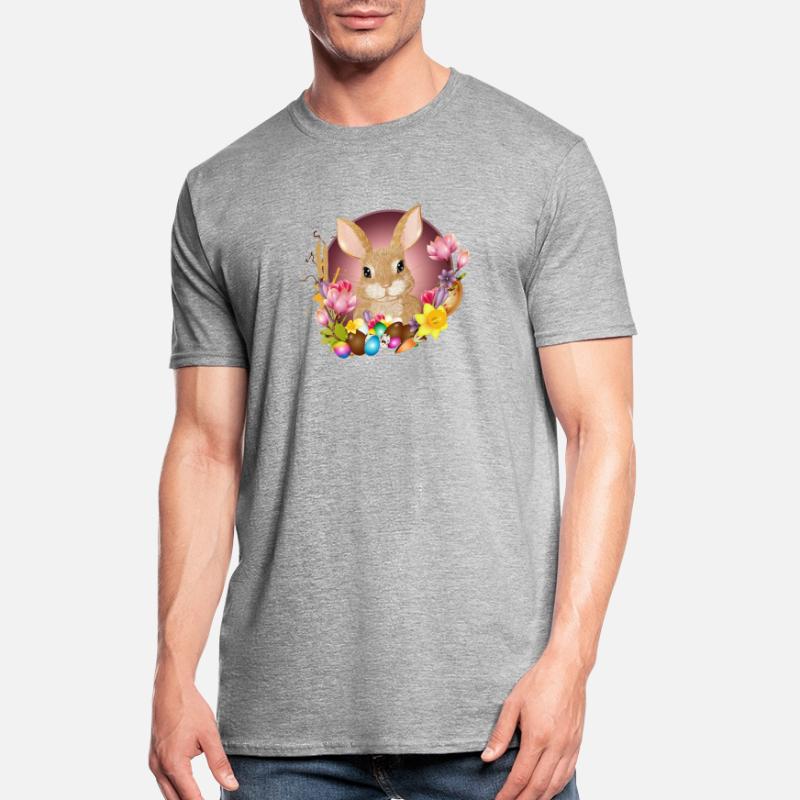 Easter Wreath & Easter Eggs with Rabbit as Easter Bunny Unisex Polycotton T-Shirt