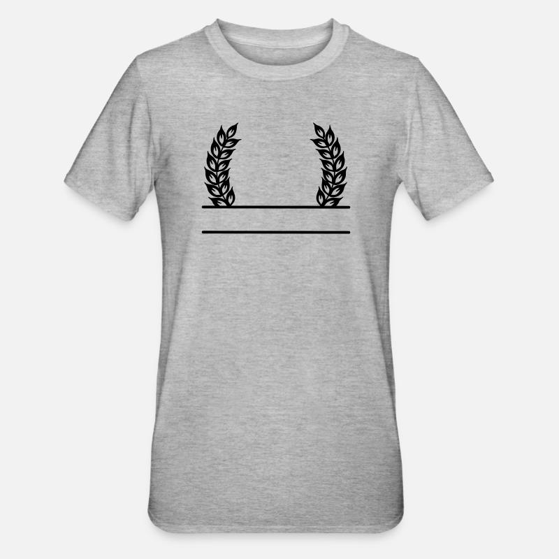 Couronne de grain nom bannière - T-shirt polycoton Unisexe - gris chiné