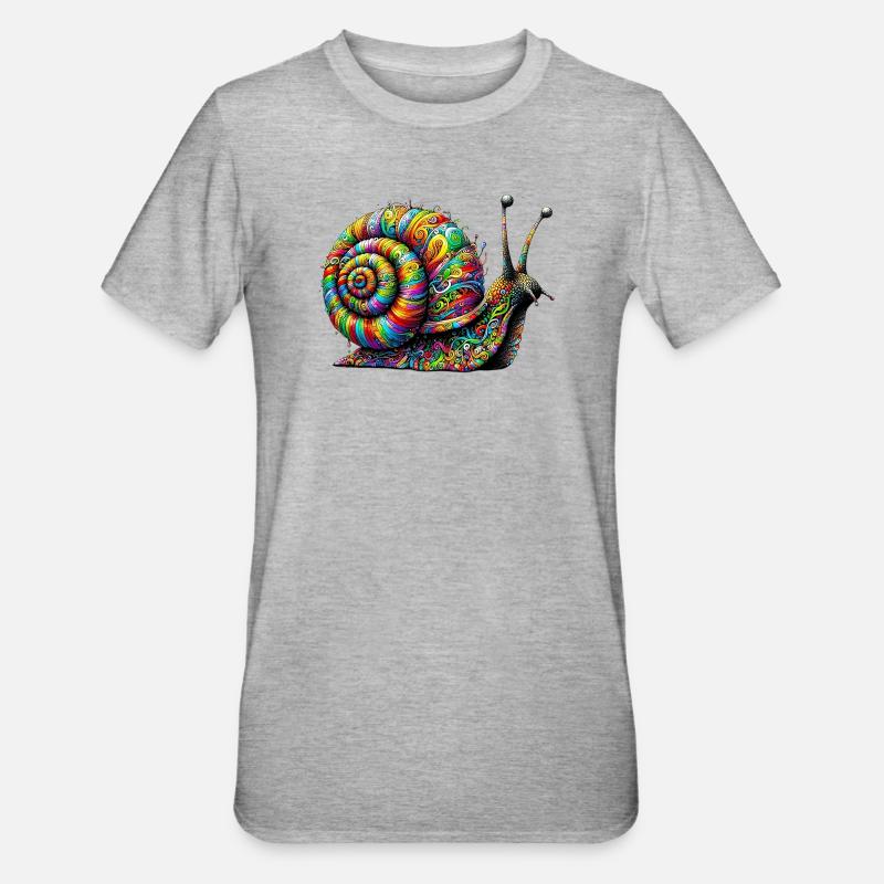 Escargot - T-shirt polycoton Unisexe - gris chiné