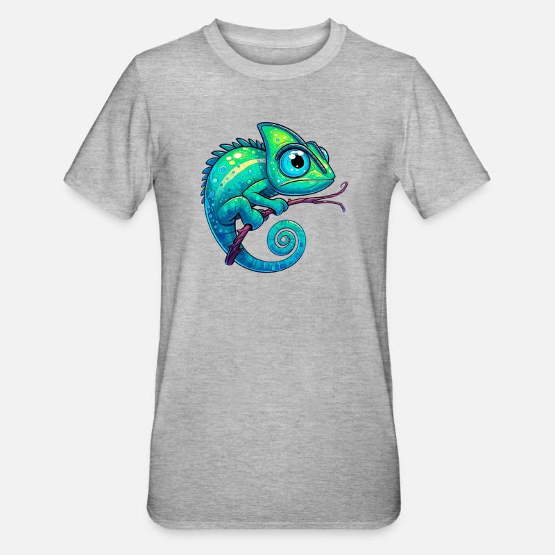 Caméléon - T-shirt polycoton Unisexe - gris chiné