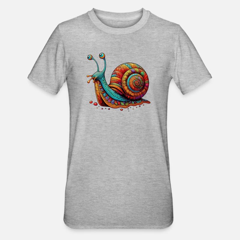 Escargot - T-shirt polycoton Unisexe - gris chiné