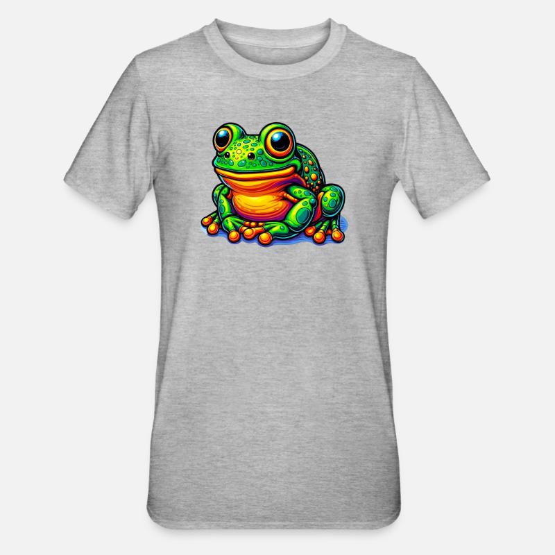Grenouille - T-shirt polycoton Unisexe - gris chiné
