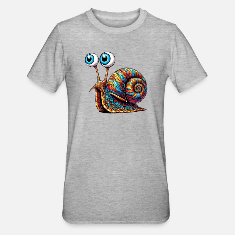 Escargot - T-shirt polycoton Unisexe - gris chiné