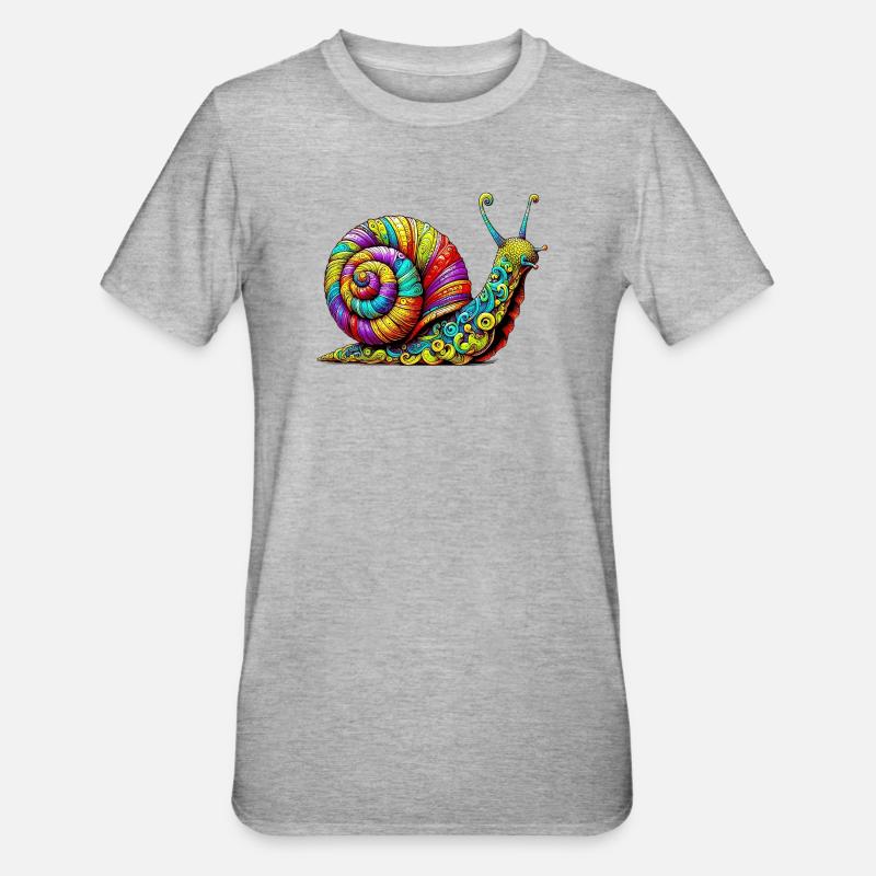 Escargot - T-shirt polycoton Unisexe - gris chiné