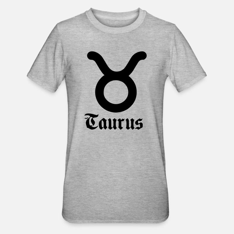 Stier Stier - Unisex Polycotton T-Shirt - Grau meliert