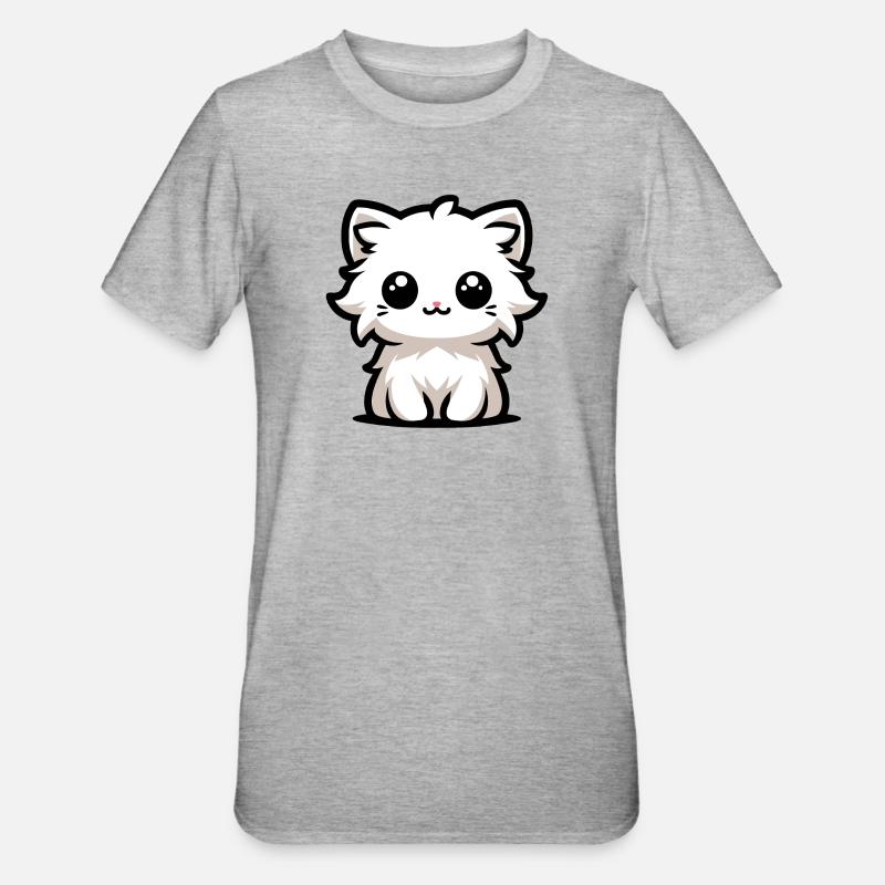 Le chaton le plus mignon - T-shirt polycoton Unisexe - gris chiné