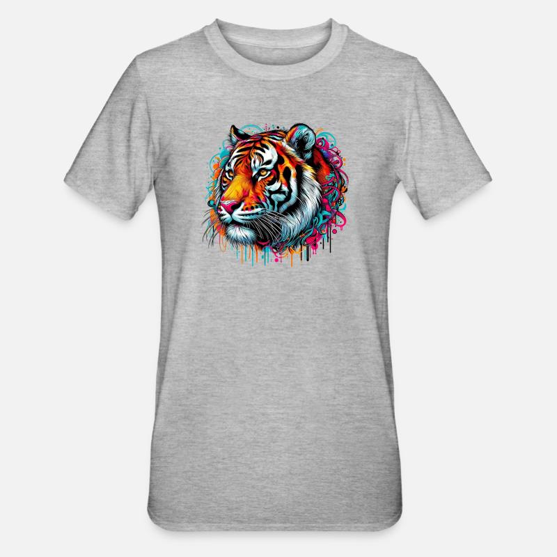 Tigre - T-shirt polycoton Unisexe - gris chiné