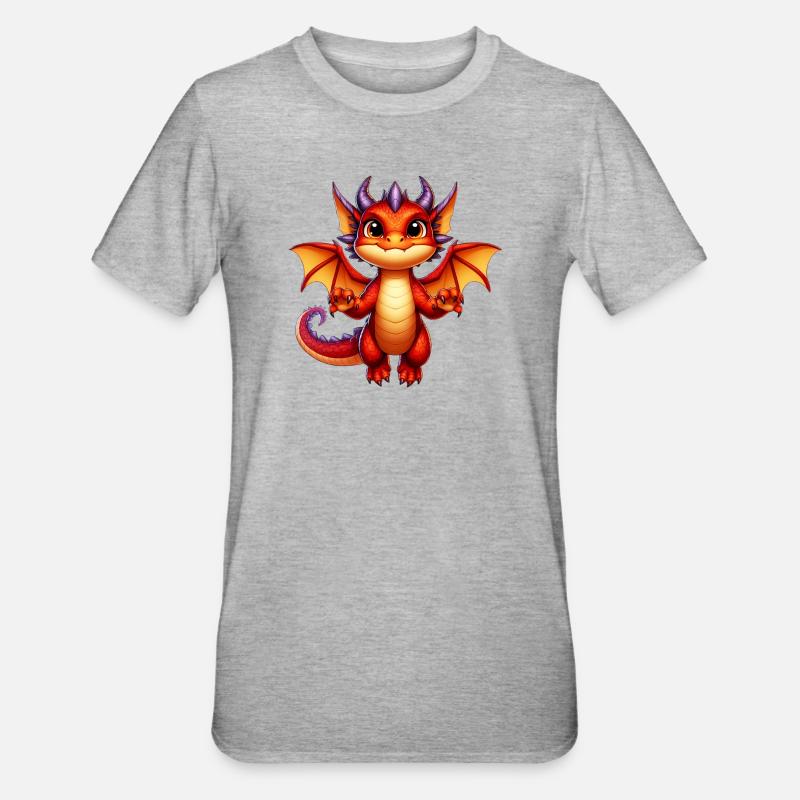 Dragon - T-shirt polycoton Unisexe - gris chiné