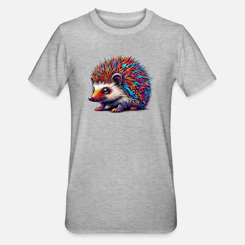 Hérisson - T-shirt polycoton Unisexe - gris chiné
