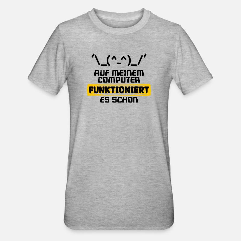 Erklæring om udviklererklæring Kode Scripting Programmør - Unisex polycotton T-shirt - grå meleret