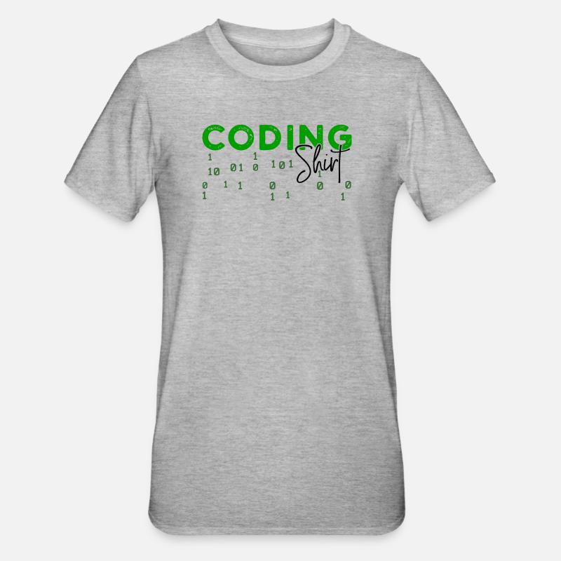 Coden Développeur Programmeur Développeur Web Dicton - T-shirt polycoton Unisexe - gris chiné