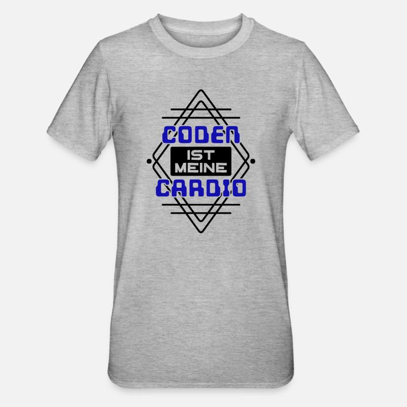 Softwareentwickler Developer Cooler Spruch Coden - Unisex Polycotton T-Shirt - Grau meliert