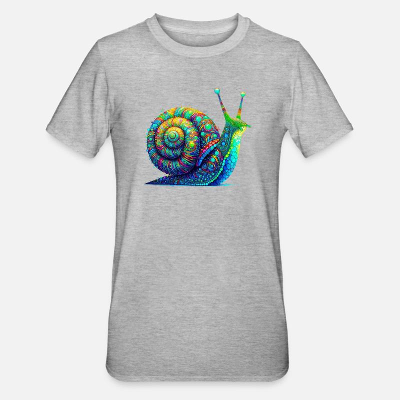 Escargot - T-shirt polycoton Unisexe - gris chiné