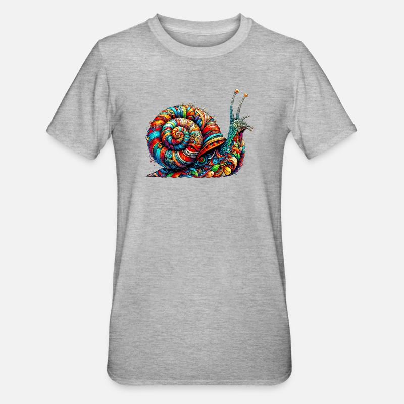Escargot - T-shirt polycoton Unisexe - gris chiné