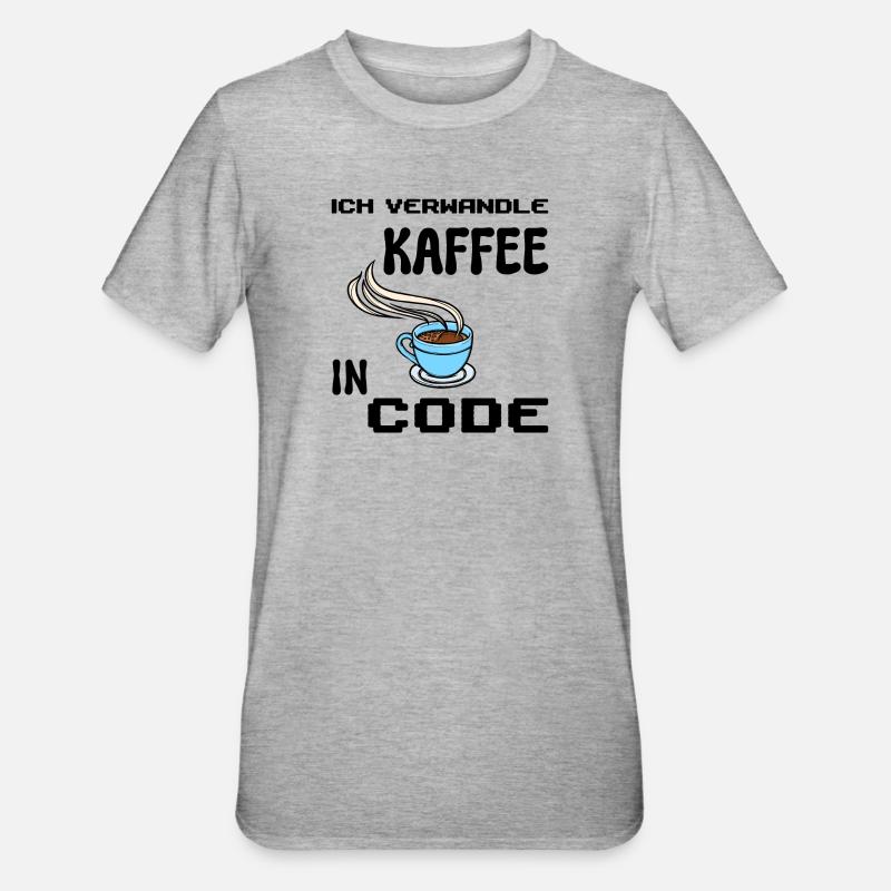 Coden Computerfreak Déclaration du développeur Nerd - T-shirt polycoton Unisexe - gris chiné