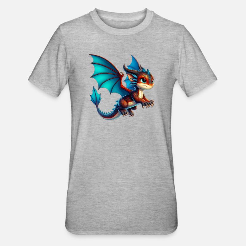 Dragon - T-shirt polycoton Unisexe - gris chiné