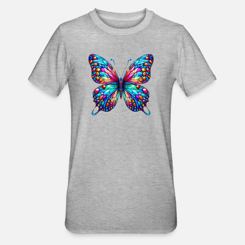 Papillon - T-shirt polycoton Unisexe - gris chiné