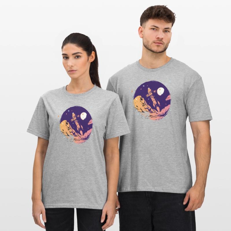 fusée espace école de l’espace début Allez nerd de l’espace T-shirt polycoton Unisexe
