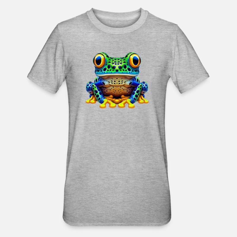 Frosch - Unisex Polycotton T-Shirt - Grau meliert