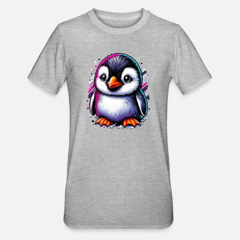 Pingouin - T-shirt polycoton Unisexe - gris chiné