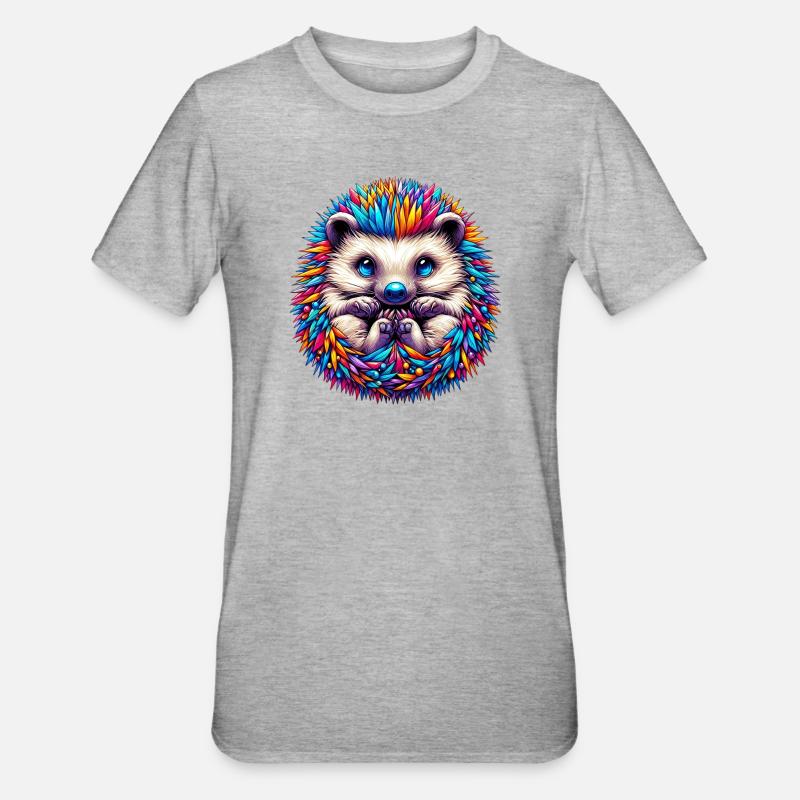 Hérisson - T-shirt polycoton Unisexe - gris chiné