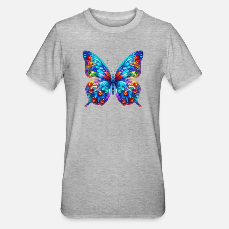 Papillon - T-shirt polycoton Unisexe - gris chiné