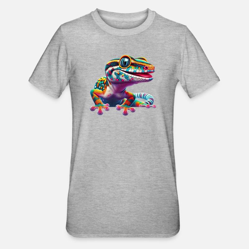Gecko - T-shirt polycoton Unisexe - gris chiné
