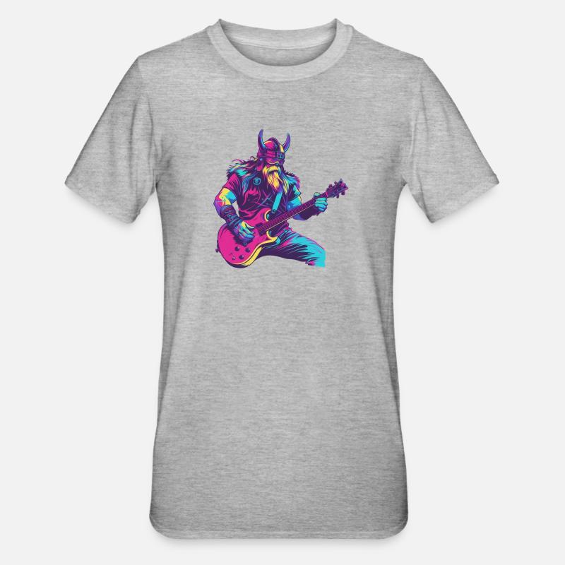 Schwerer Wikinger - Unisex Polycotton T-Shirt - Grau meliert