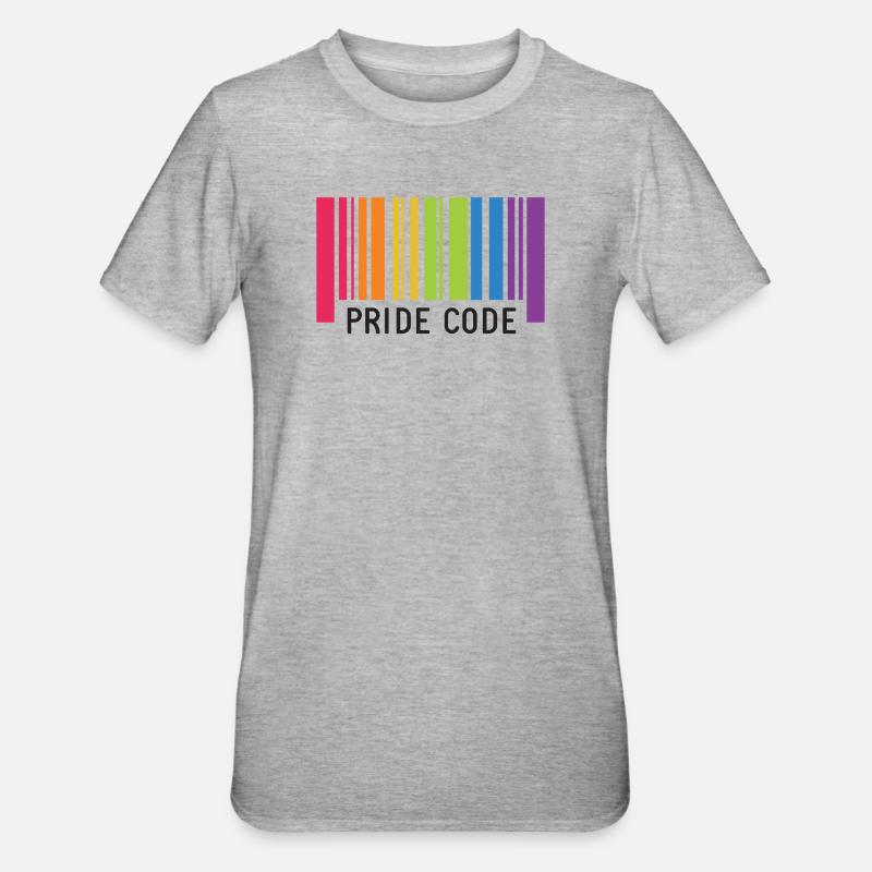 LGBT Pride Monat - Pride Code - Unisex Polycotton T-Shirt - Grau meliert