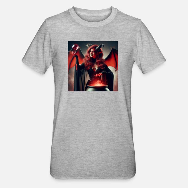 She-Devil - Unisex Polycotton T-Shirt - heather grey