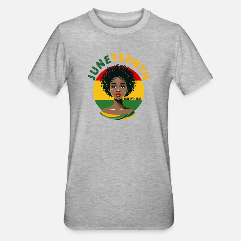 Juneteenth - T-shirt polycoton Unisexe - gris chiné