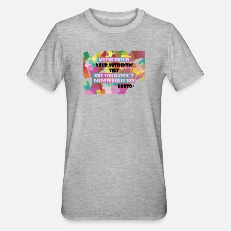 Wer bin ich? LGBTQ+? - Unisex Polycotton T-Shirt - Grau meliert