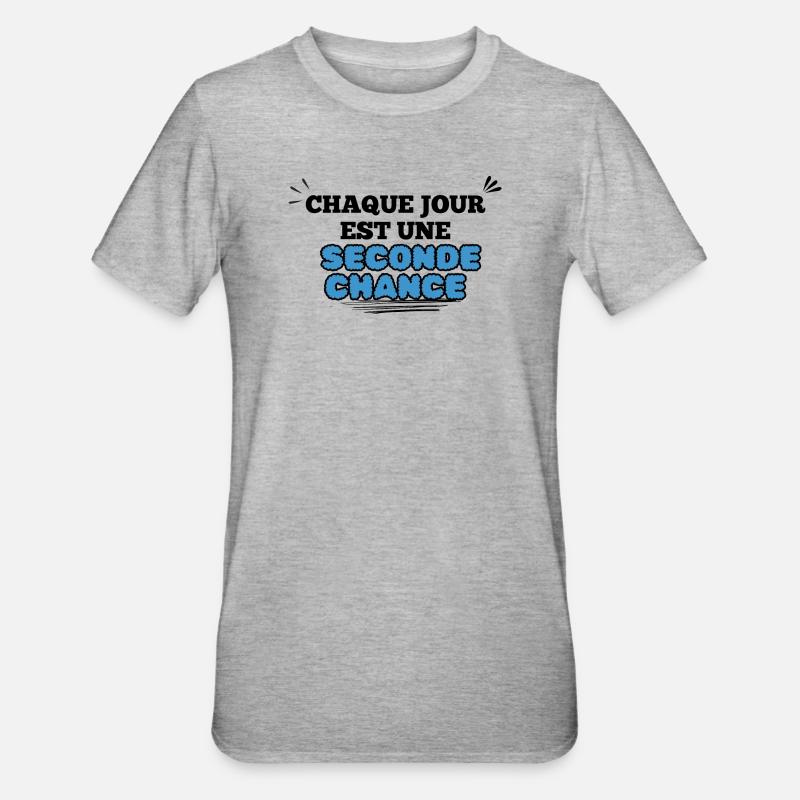 Surtitre Esperance Seconde Chance - T-shirt polycoton Unisexe - gris chiné