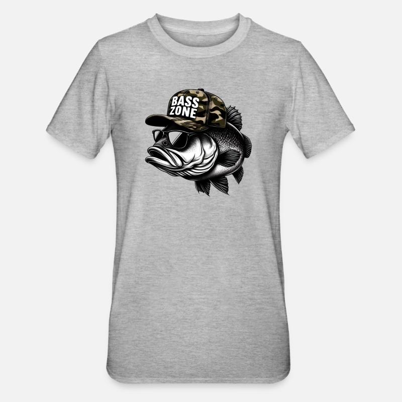 Zone de bar rayé - T-shirt polycoton Unisexe - gris chiné