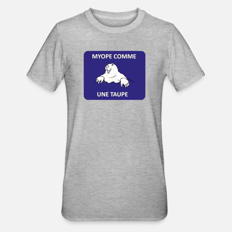 Short-sighted as a mole - Unisex Polycotton T-Shirt - heather grey