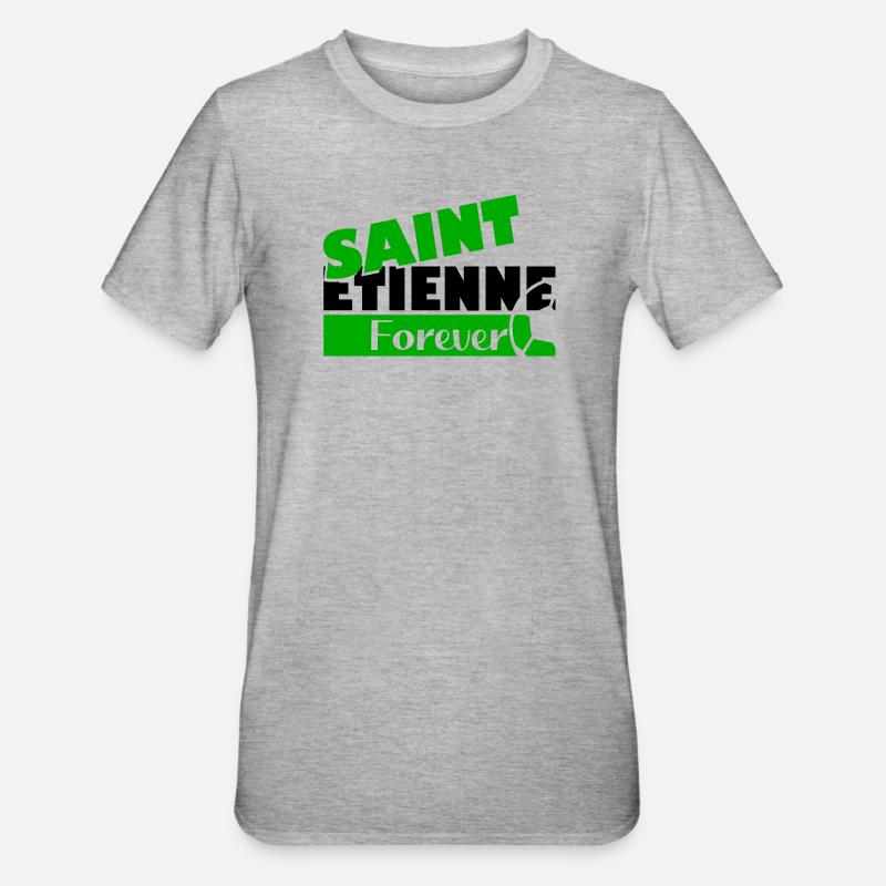 Saint Etienne Forever Bold Logo Tee - T-shirt polycoton Unisexe - gris chiné