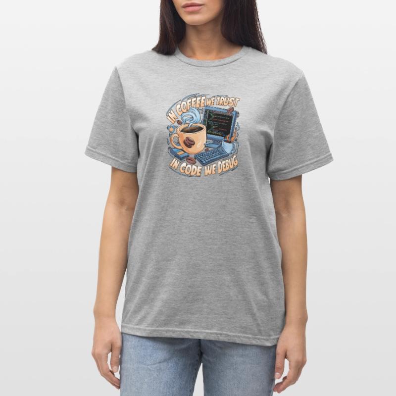 CoffeeCode Debug : Dans le code, nous déboguons T-shirt polycoton Unisexe