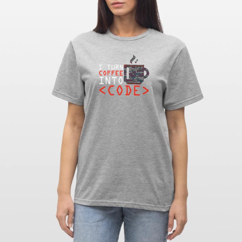 Programmers generate code from coffee Unisex Polycotton T-Shirt
