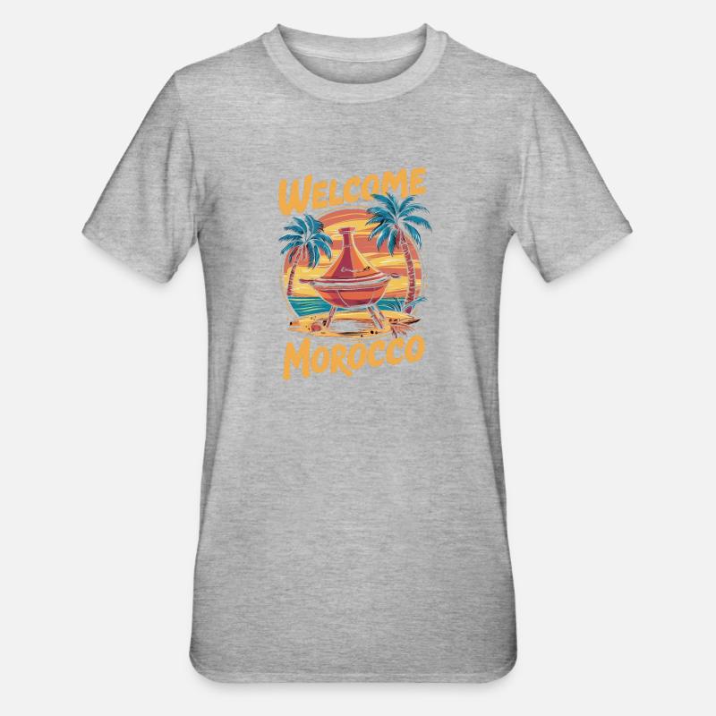Willkommen bei Morocco Dreamfire - Unisex Polycotton T-Shirt - Grau meliert