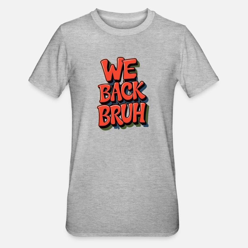 Conception de salutation rétro joyeuse - T-shirt polycoton Unisexe - gris chiné