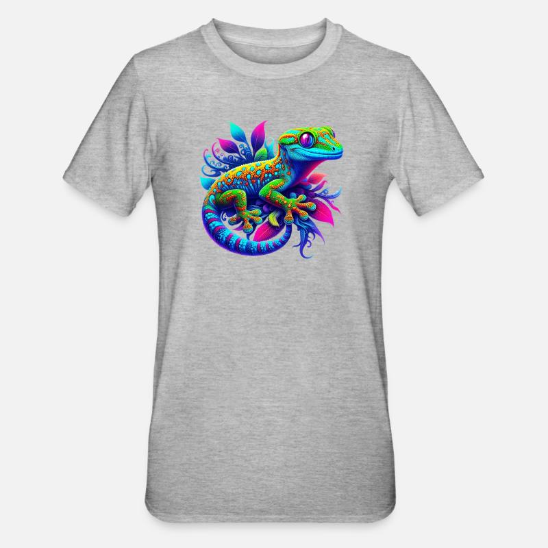 Gecko - T-shirt polycoton Unisexe - gris chiné