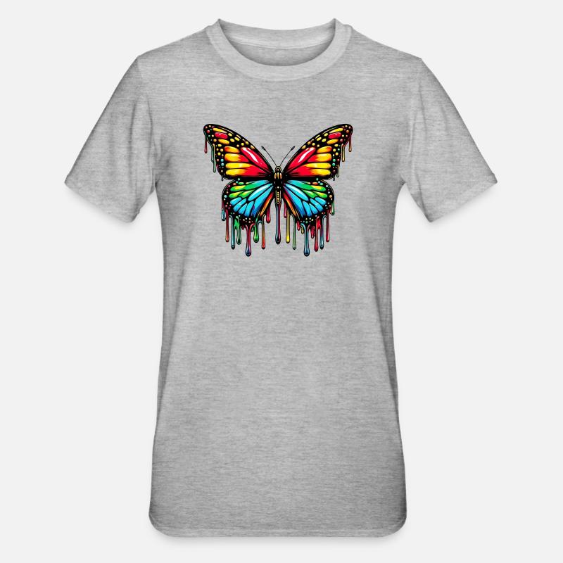 Papillon - T-shirt polycoton Unisexe - gris chiné