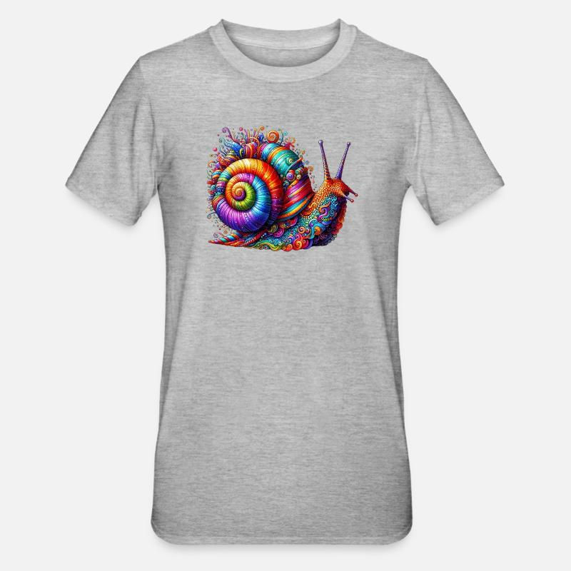 Escargot - T-shirt polycoton Unisexe - gris chiné