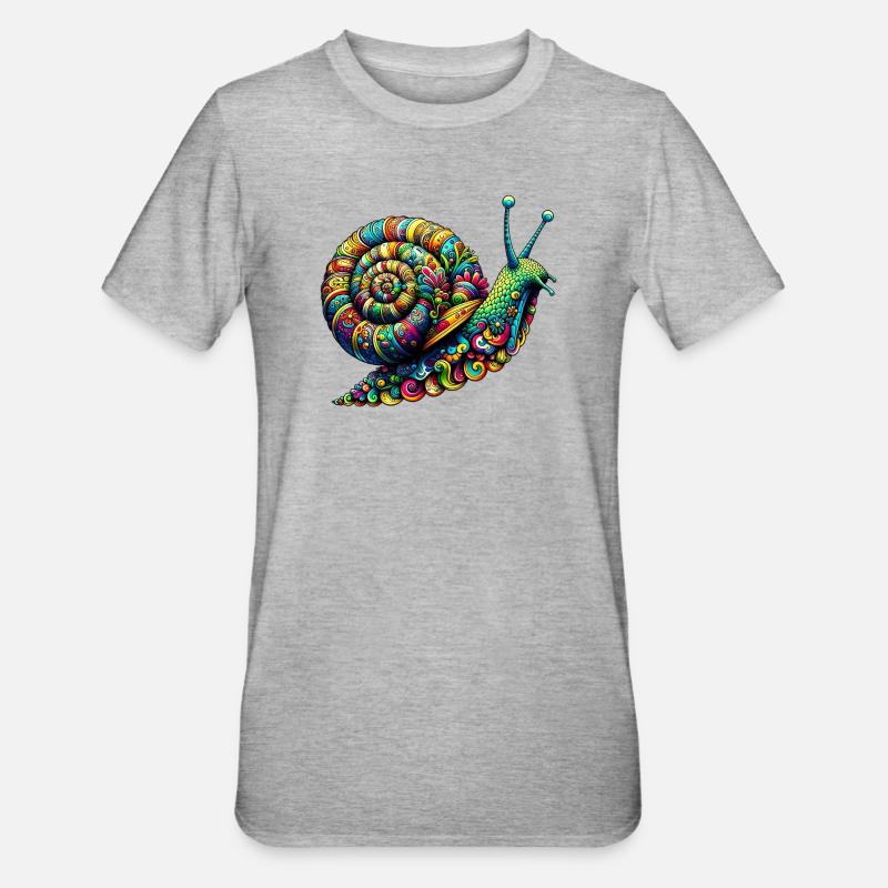 Escargot - T-shirt polycoton Unisexe - gris chiné